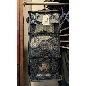 NEW - Collapsible Hanging Travel Organizer With 3 Mesh Compartments By Globite -